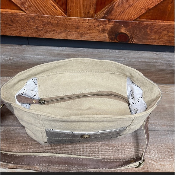Myra Bag Star Leather Canvas Upcycled Crossbody Purse NWT - Picture 11 of 11